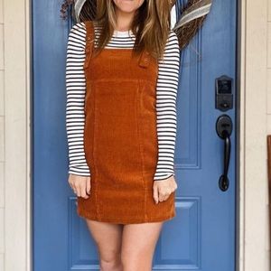 Corduroy dress (rust)